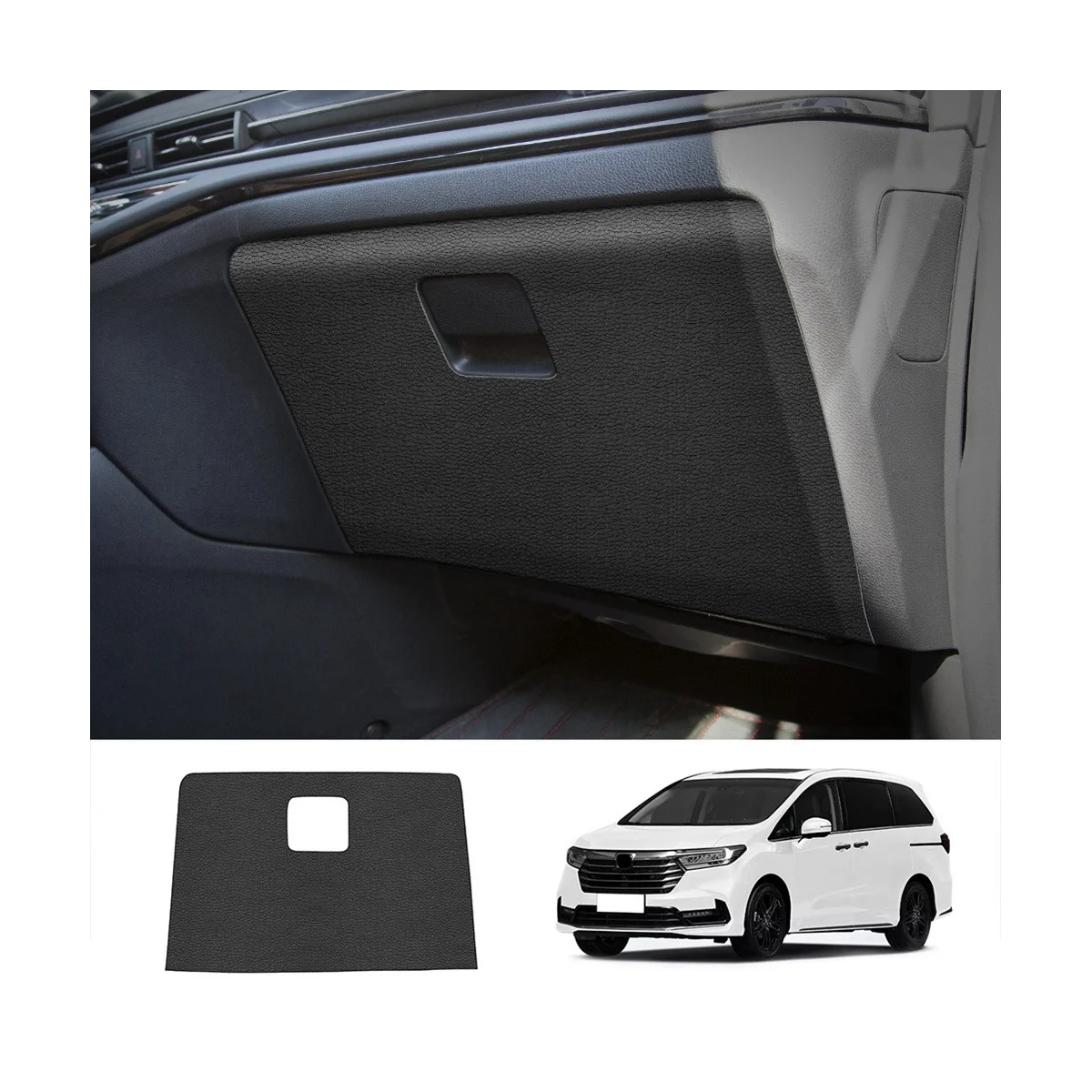 Автомобильная защитная накладка для перчаточного ящика из кожи личи, Противоударная накладка, грязный коврик для Honda Odyssey 2022 +